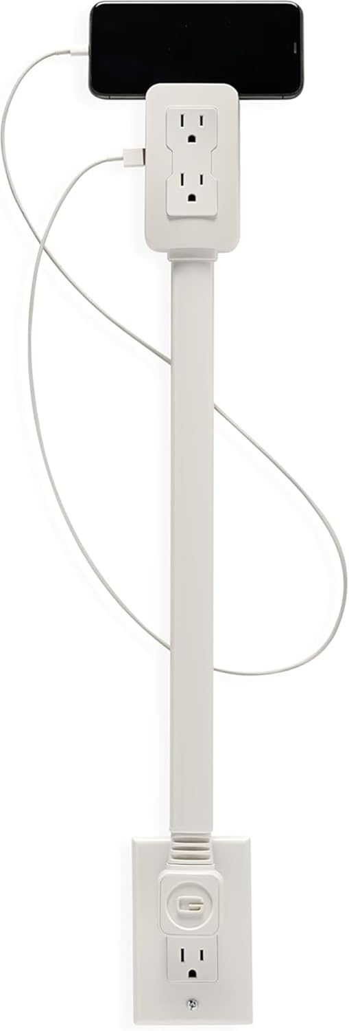 Electrical Outlet Extender (Extends 22"-34", Rotates 180°)